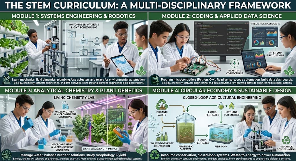 Turnkey high school agricultural STEM vertical farming tower matrix for school principals.
